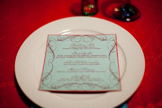 red and blue wedding